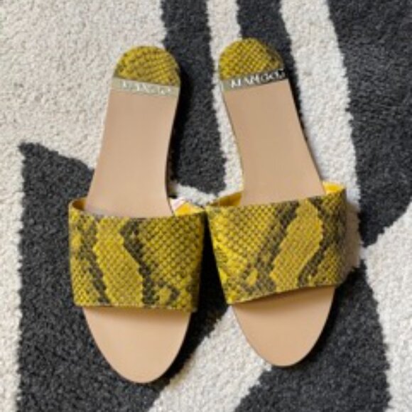Catania Sandals Yellow Snake by M.N.G | Size 38 | New - Picture 1 of 5